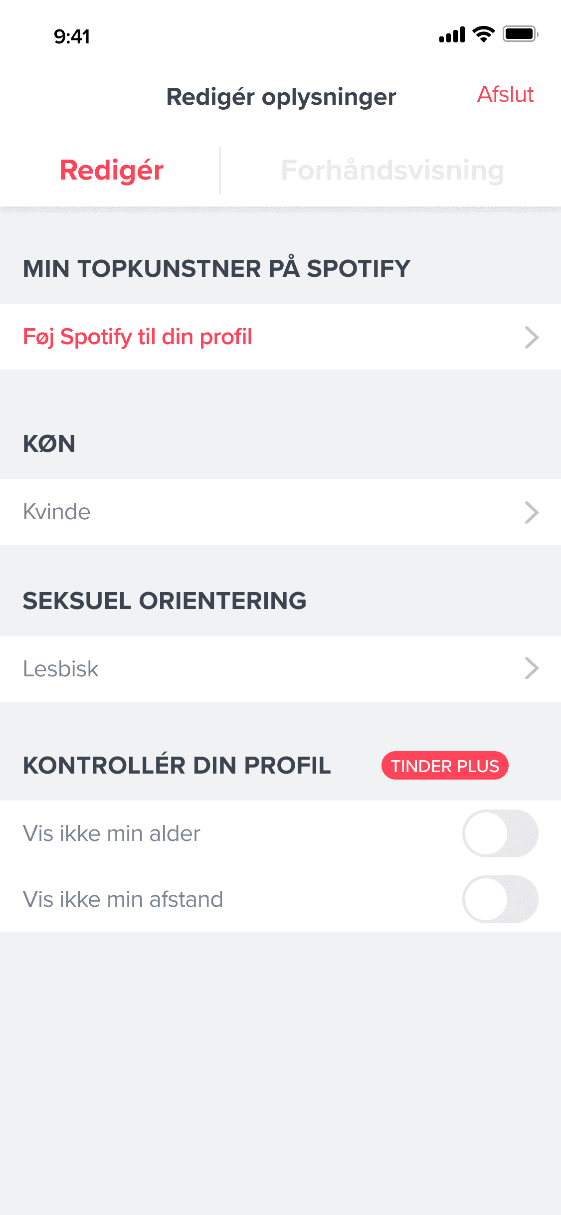 Privatlivsindstillinger | Tinder | Match. Chat. Mød. Moderne dating.